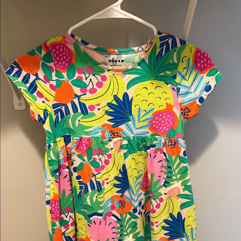 Mini Boden Multicolor Tropical Print Dress